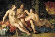 GOLTZIUS, Hendrick Lot and his Daughters dh oil on canvas